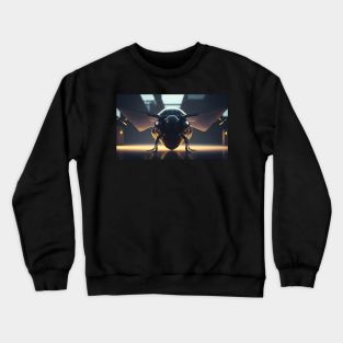 Insect robot with cinematic light Crewneck Sweatshirt